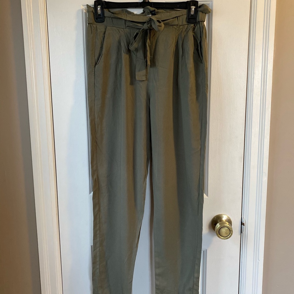Army Green Flowy Pants